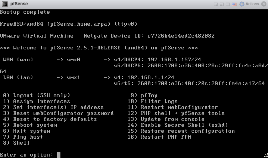 Auto-assigned WAN and LAN IP addresses