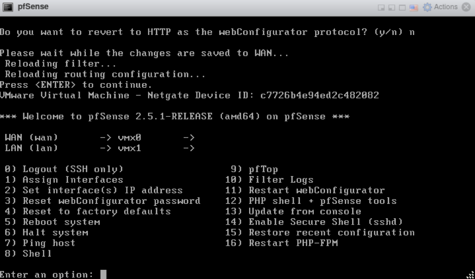 WAN and LAN IP addresses are both blank