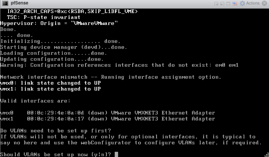 Should VLANs be set up now?